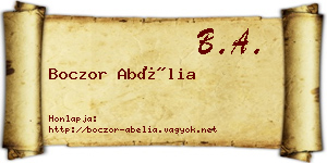 Boczor Abélia névjegykártya